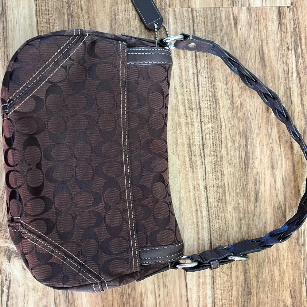 Coach Brown Signature Shoulder Bag - Picture 2 of 5